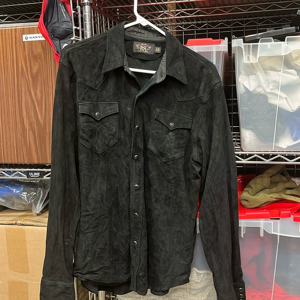 Ralph Lauren Black Label Vintage Suede Shirt